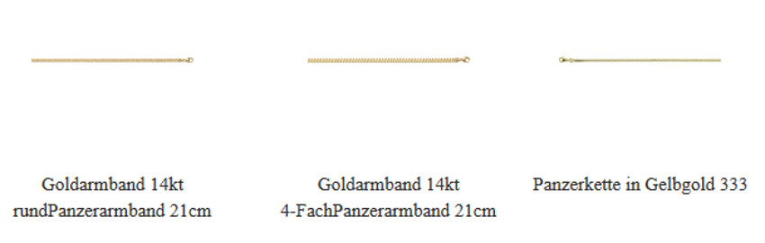 Panzerkette Armband Gold