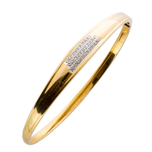 Armband – Armreif Gelbgold/ Weißgold 585 18 Diamanten 0,18ct W/VSI